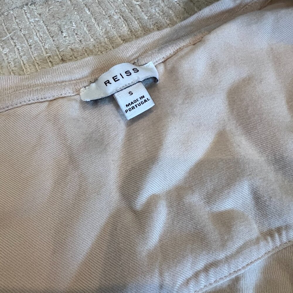 100% linen t-shirt (Reiss) in stone - Picture 5 of 10